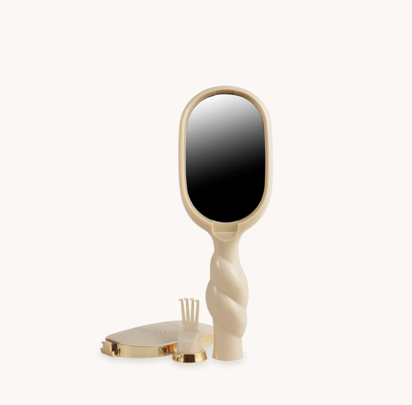 Tan Mini Boar Bristle Hair Brush