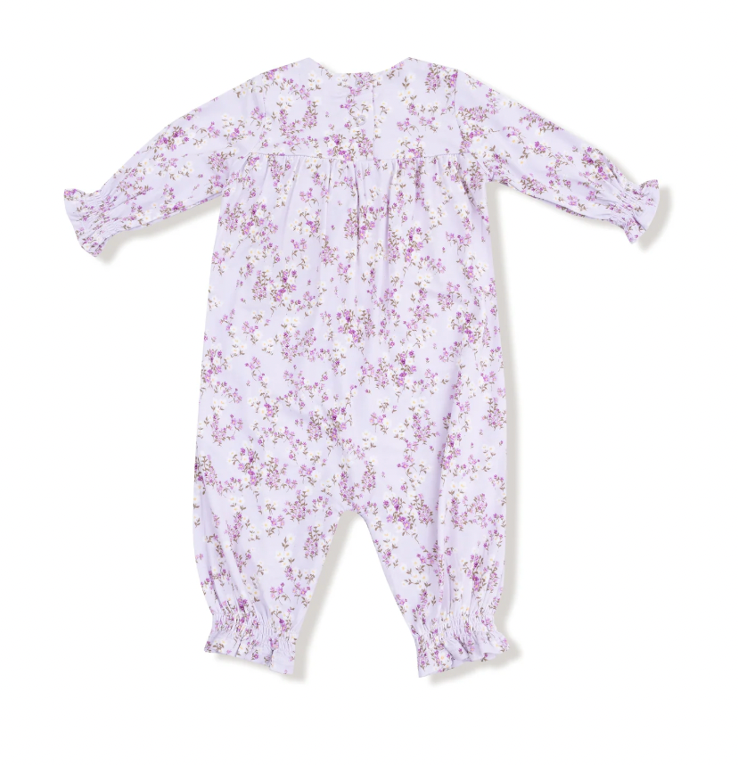 Sweet Dream Florals Smocked Long Sleeve Romper