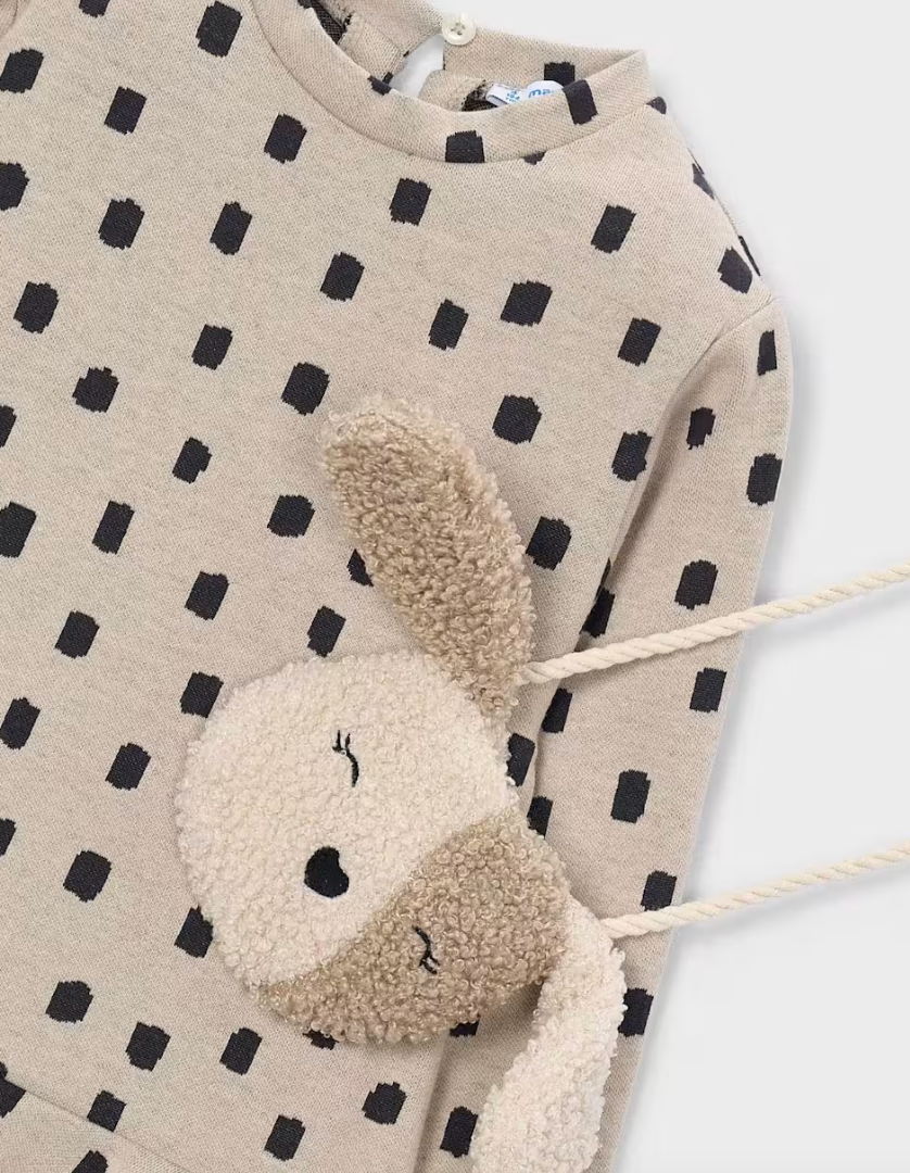 Spotted Dress with Puppy Purse