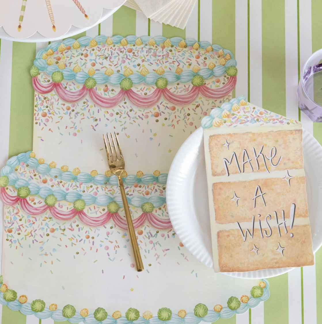 Die-Cut Birthday Cake Placemat