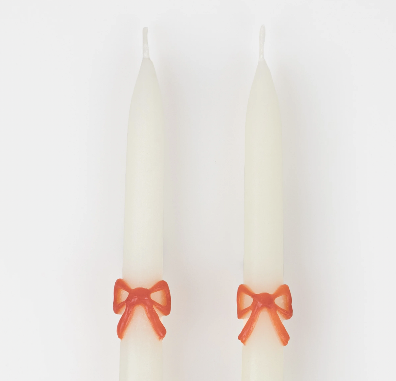 Multi Colored Bow Taper Candles