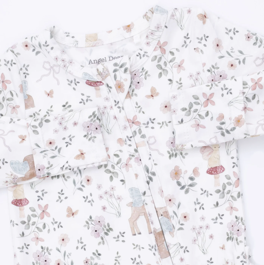 Enchanted Woodland Ruffle Back Footie