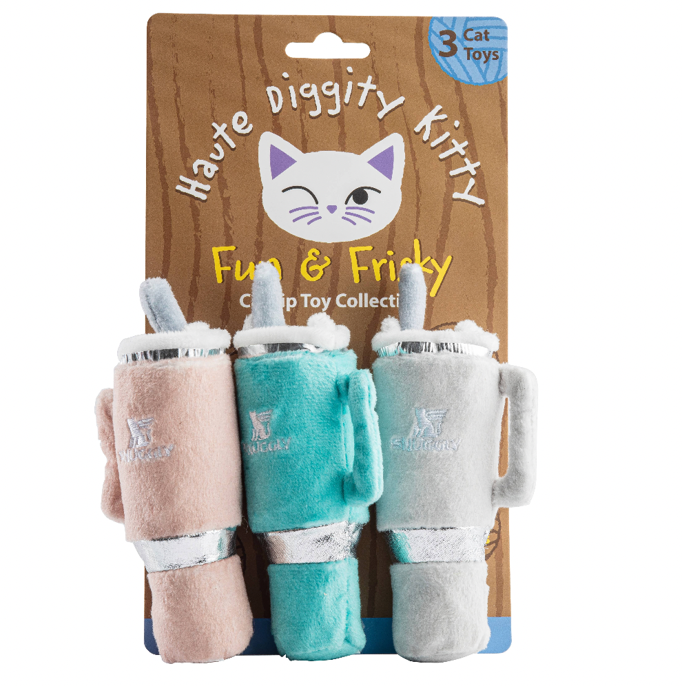 Kitty Snuggly Cup 3-Pack Organic Catnip Cat Toys