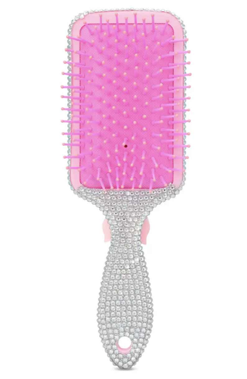 Charming Rhinestone Paddle Brush