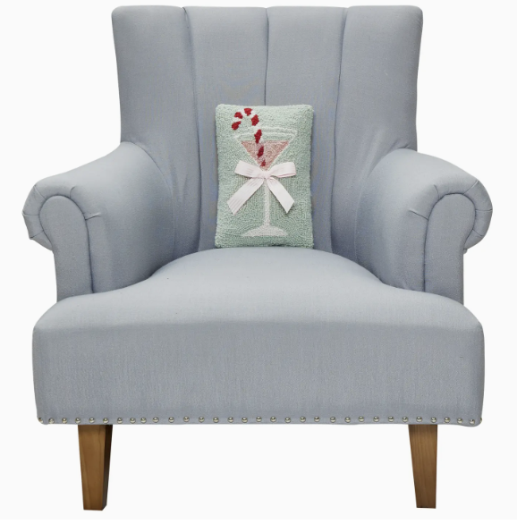 Candy Cane Martini Hook Pillow