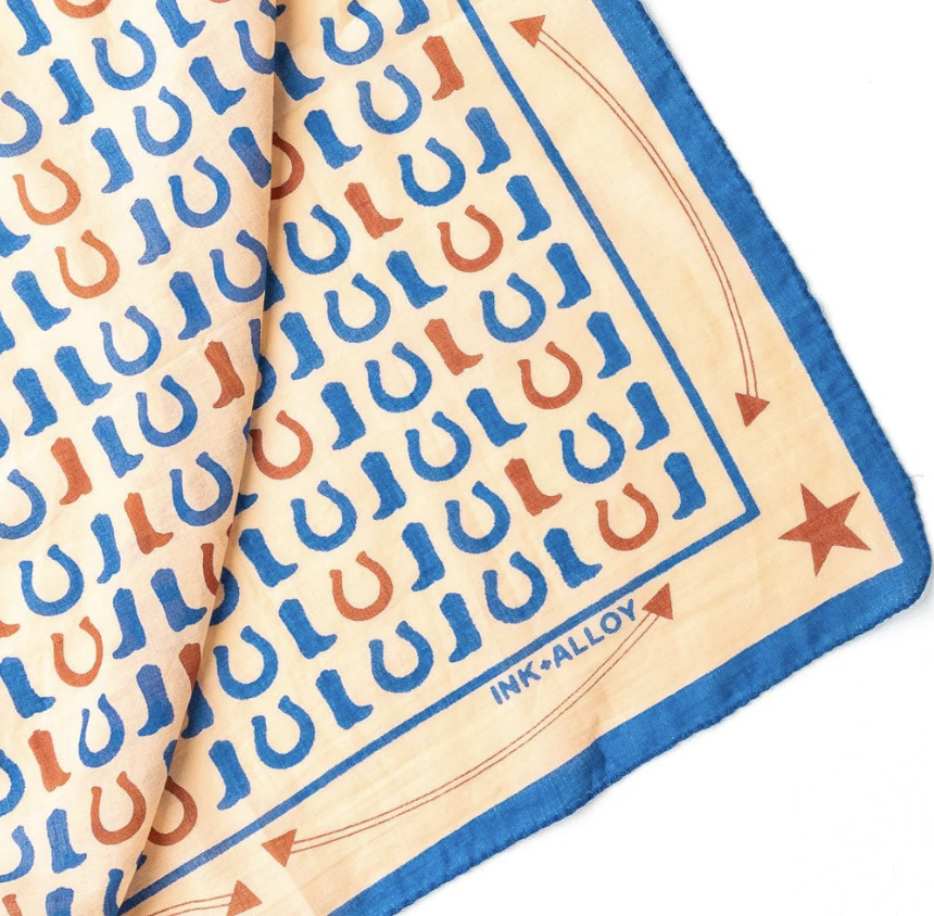 Boot Print Square Scarf