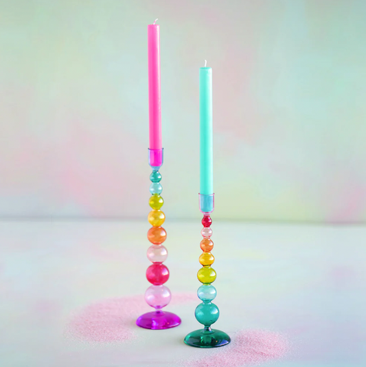 Rainbow Finial Candle Holders