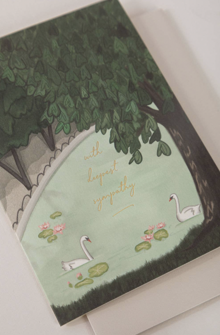 Swan Sympathy Card