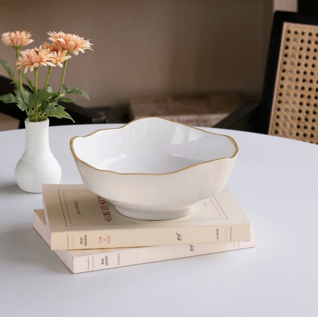 Cream + White ENCANTO Dakota Small Bowl
