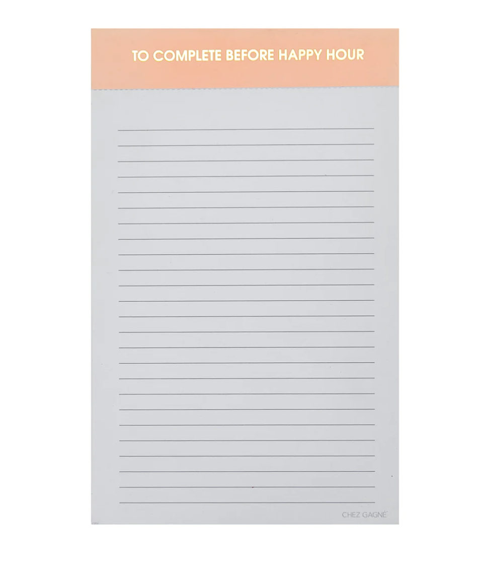 To Complete Before Happy Hour Notepad