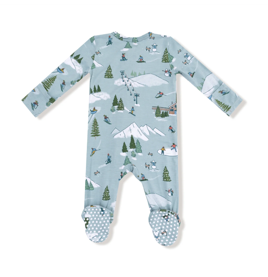 Winter Fun Skiers Footie
