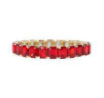 Bracelet Red Etta Small Rectangle Stone Stretch