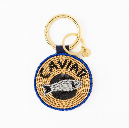 Caviar Seed Bead Bag Charm + Key Ring