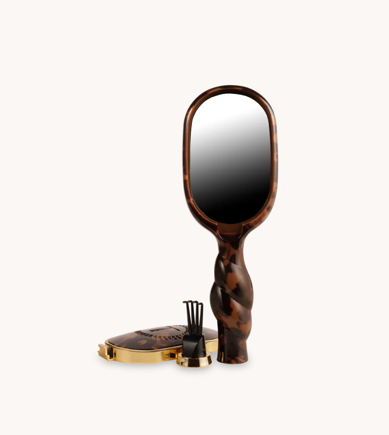 Tortoise Mini Boar Bristle Hair Brush