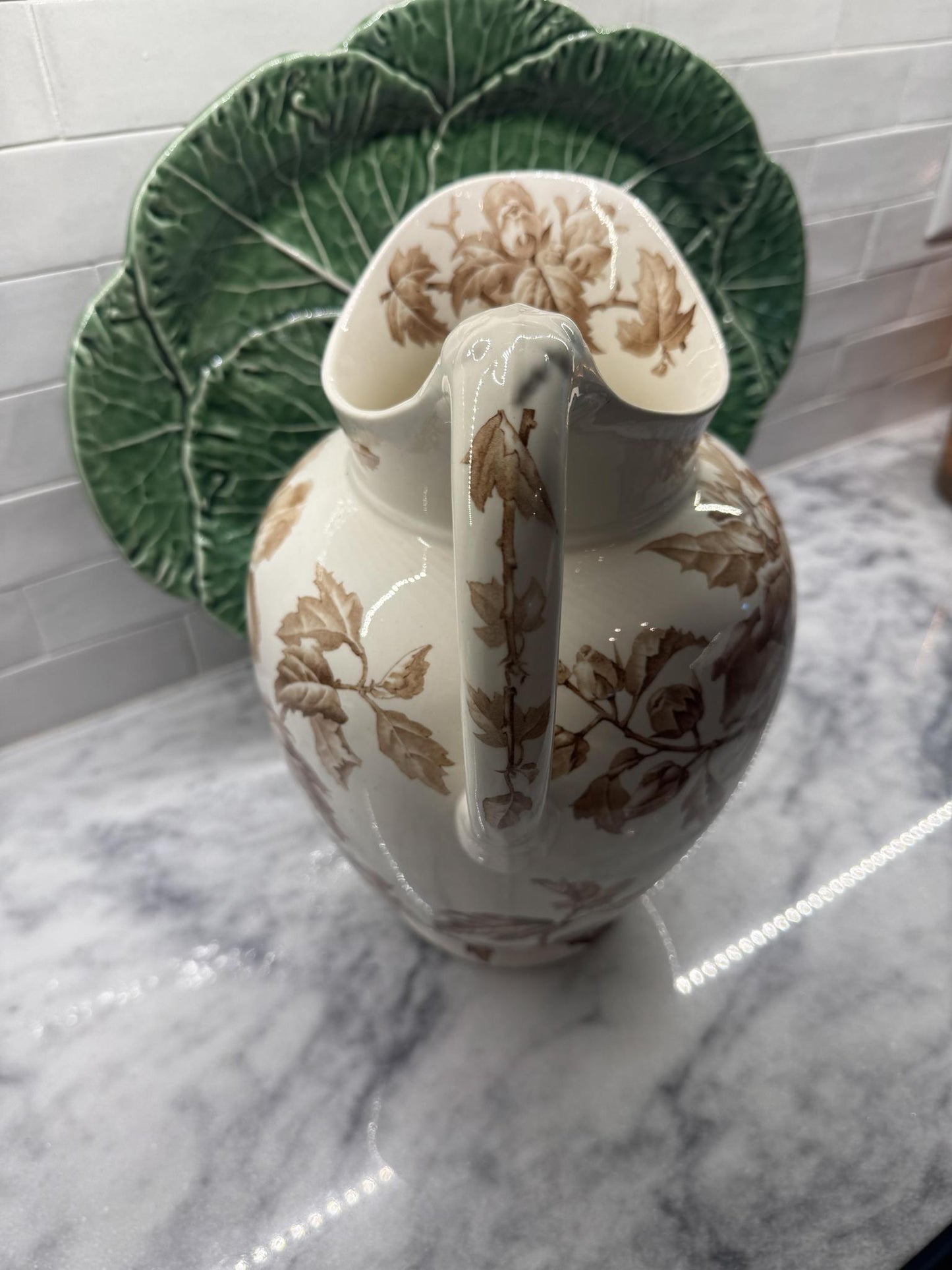 Antique Victorian Transferware Pitcher