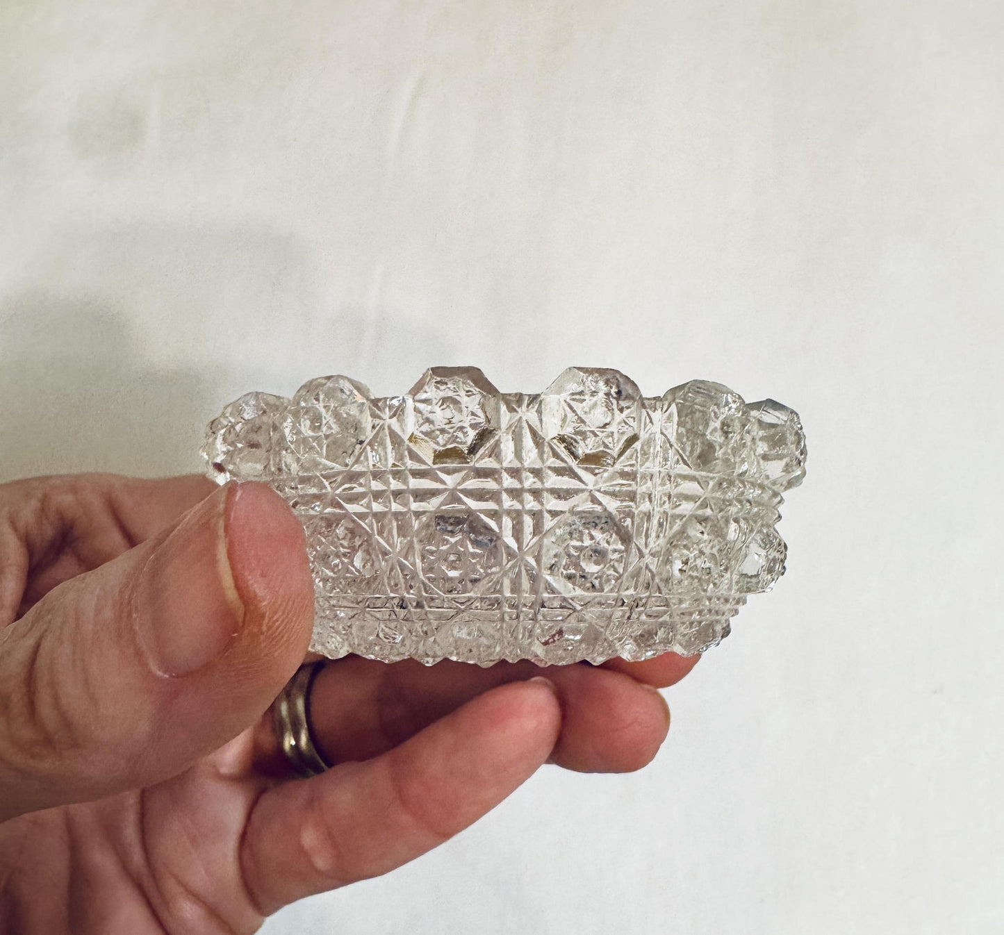 Antique Westomreland Lacy Daisy Salt Cellar