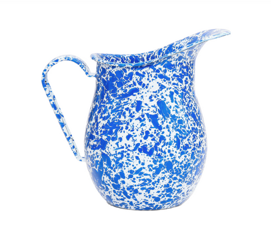 Blue Splatter Large Pitcher