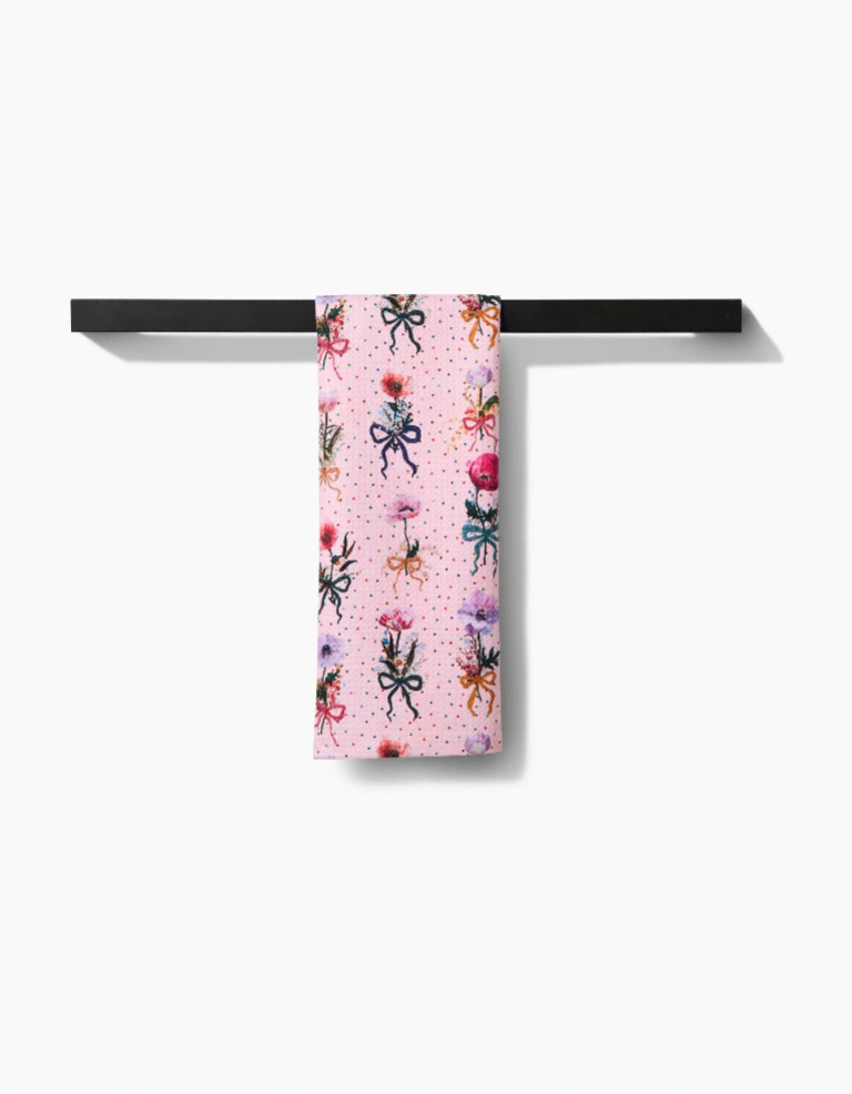 Bows and Dots Tea Towel