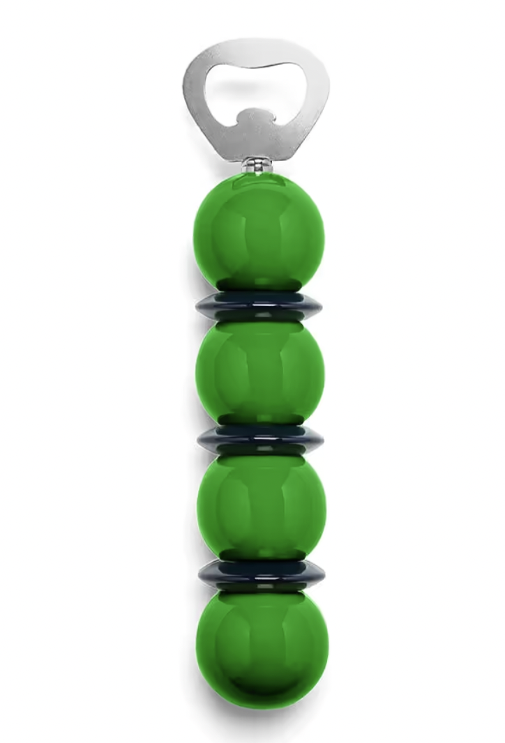 Leaf Green & Navy Bobbin Bottle Opener