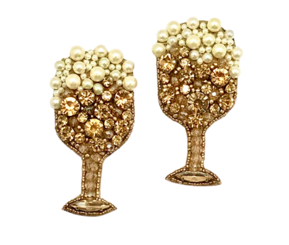 Champagne Glass Earrings