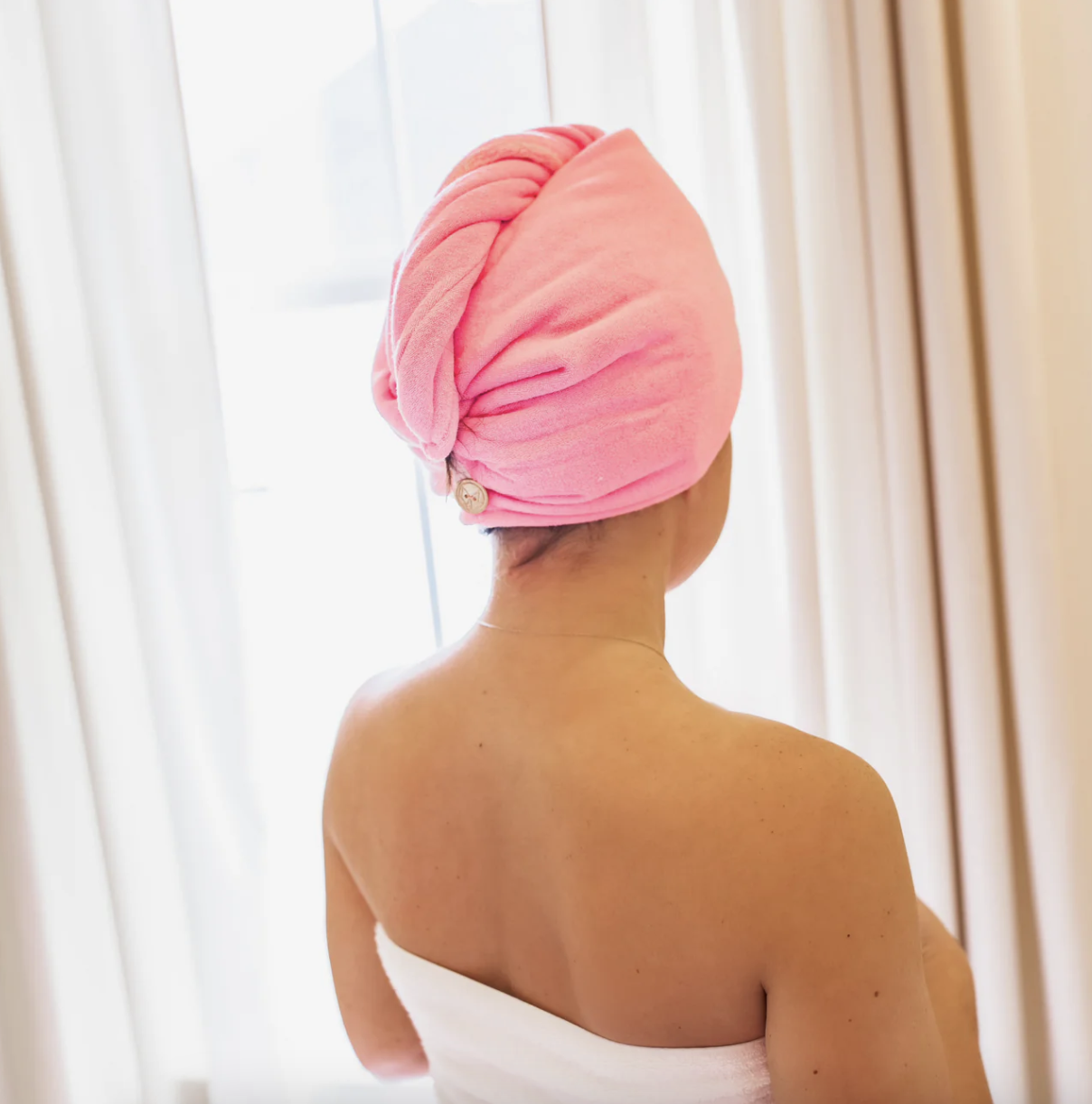 Pink Hair Wrap Towel