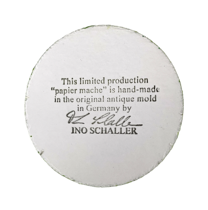 Paper Mache Bunny on Orange Egg