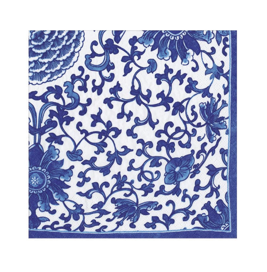 Indigo Garden Blue & White Cocktail Napkin