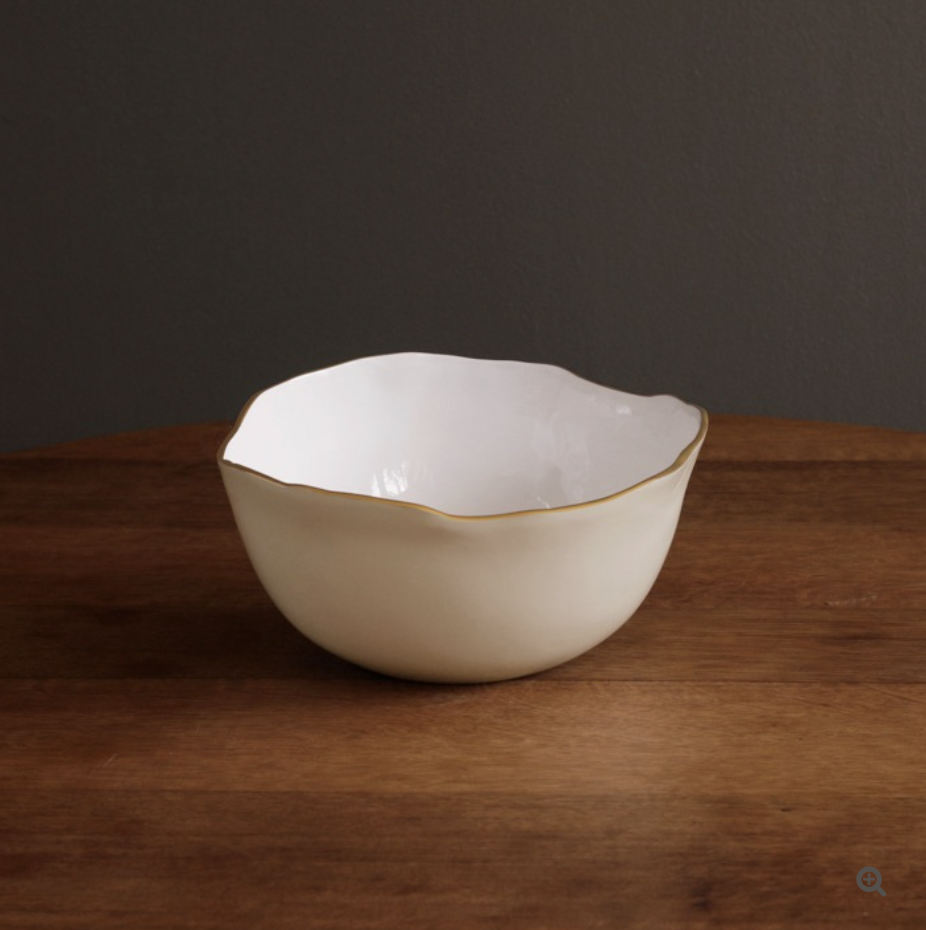 Cream + White ENCANTO Osaka Large Bowl