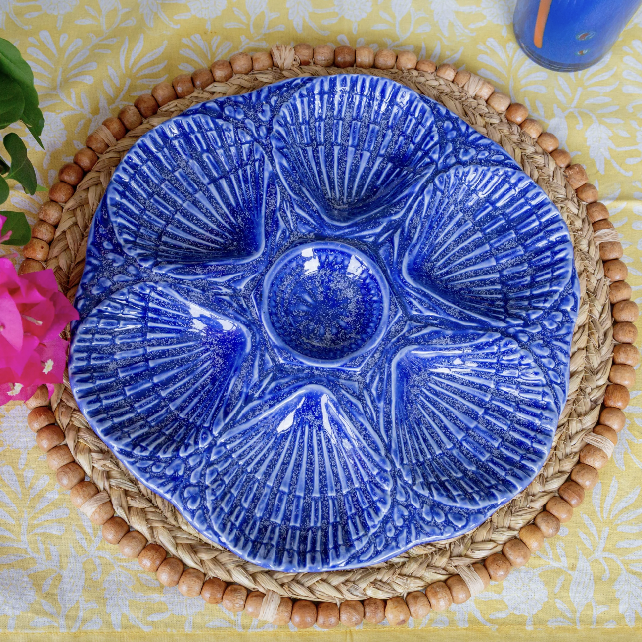 Cobalt Oyster Plate