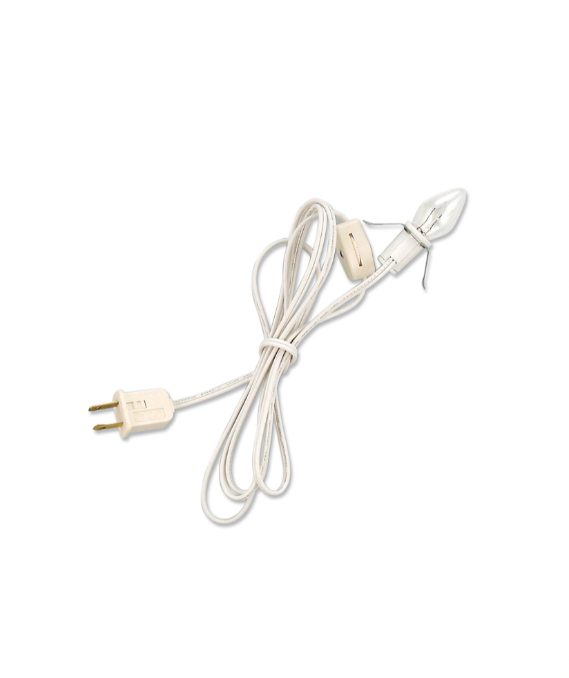 C7 Clear Bulb with White Cord