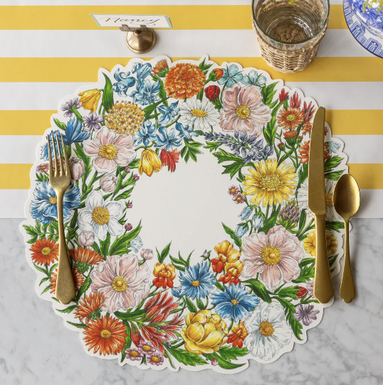 Die-cut Wildflower Wreath Placemat