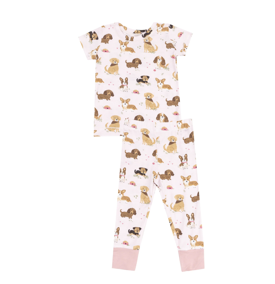 Best Friends - Pink - Short Sleeve Pajama Set