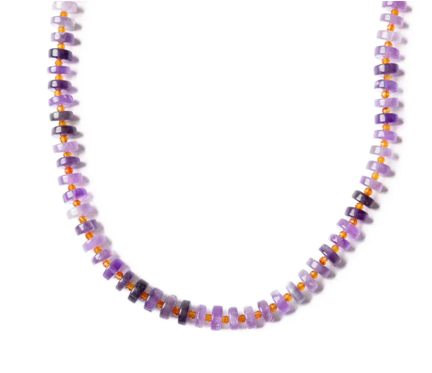 Amethyst With Carnelian Necklace