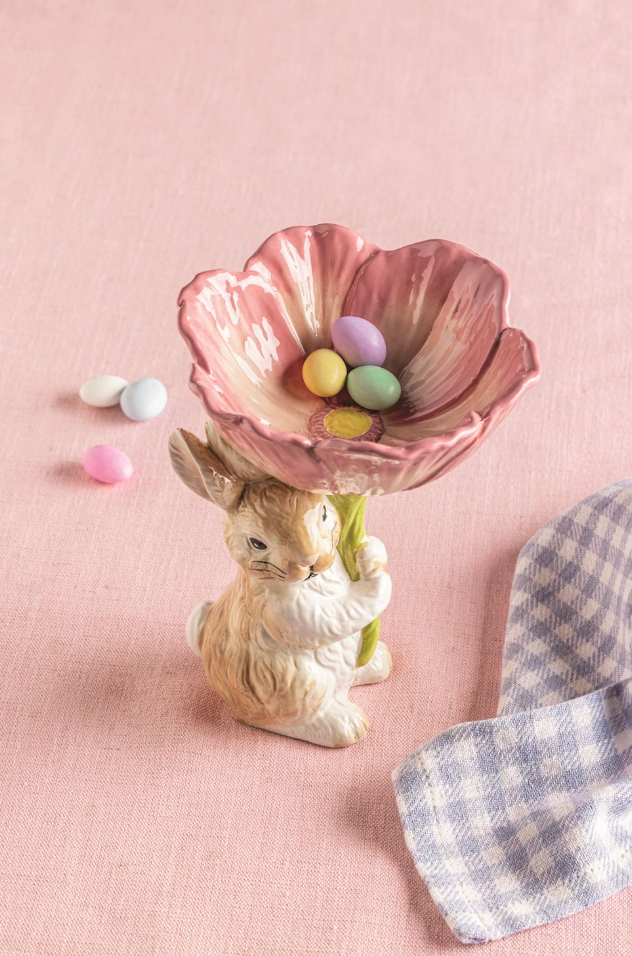 Bunny Flower Candy Bowl