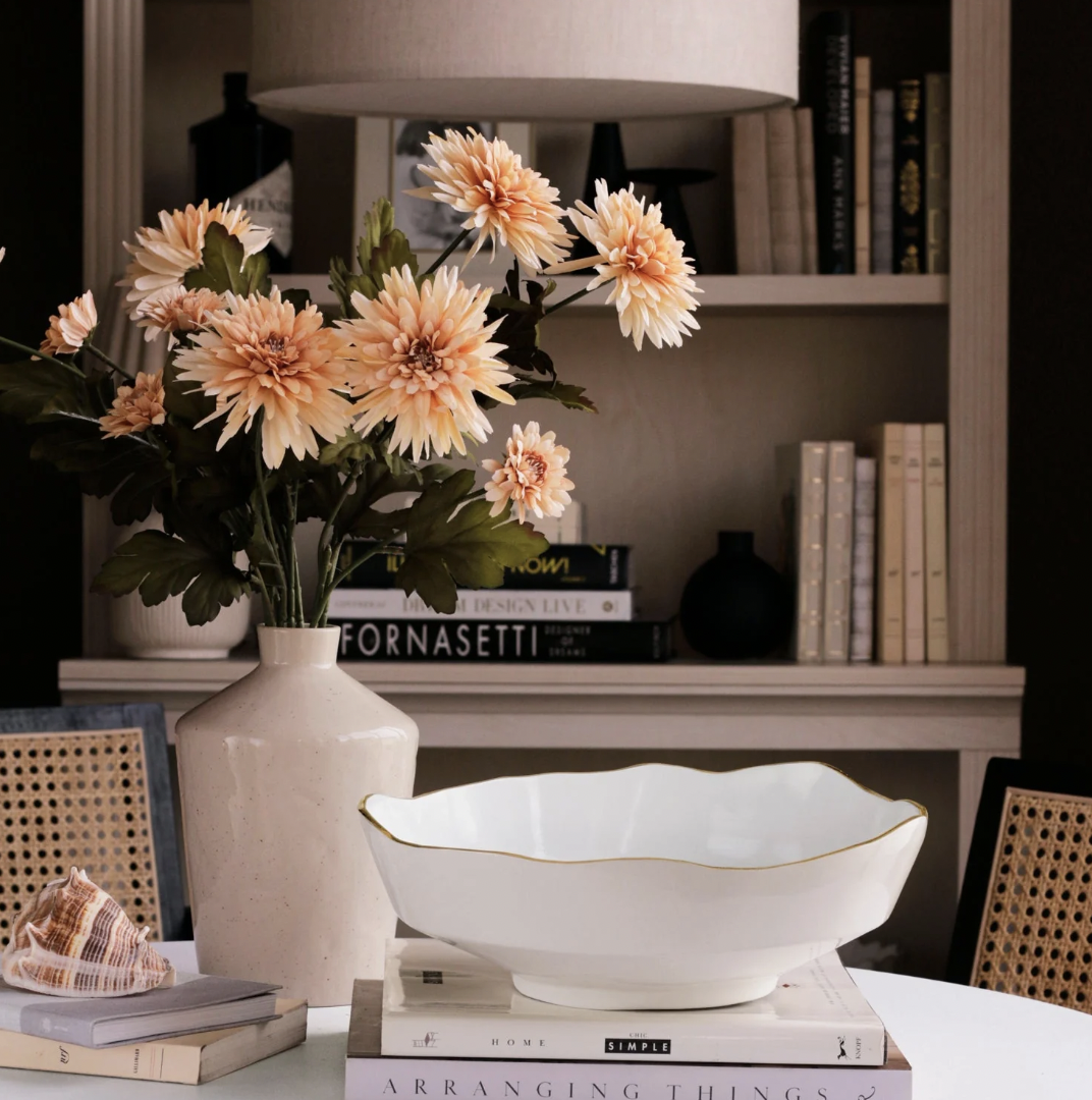 Cream + White ENCANTO Dakota Medium Bowl