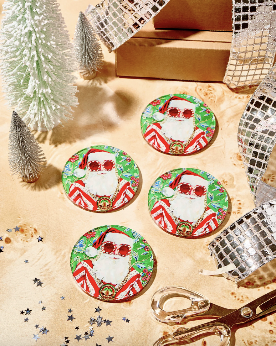 Swanky Santa Acrylic Coaster