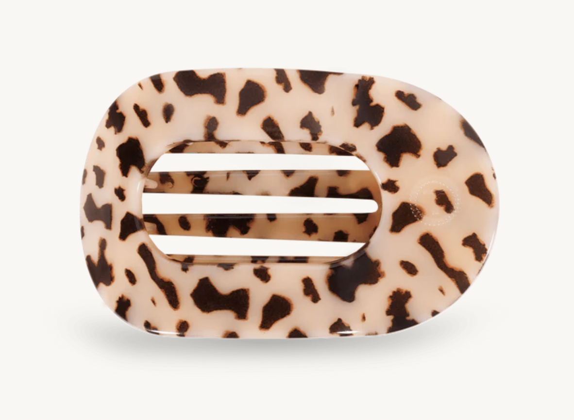 Blonde Tortoise Medium Flat Round Hair Clip