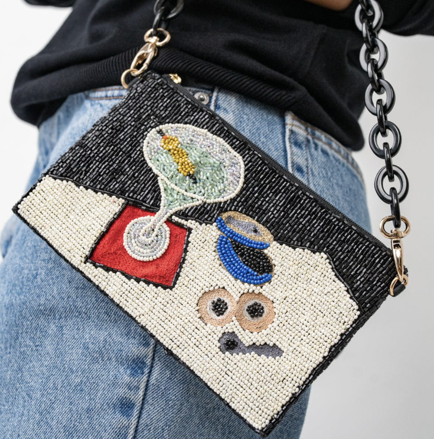 Martini + Caviar Beaded Bag