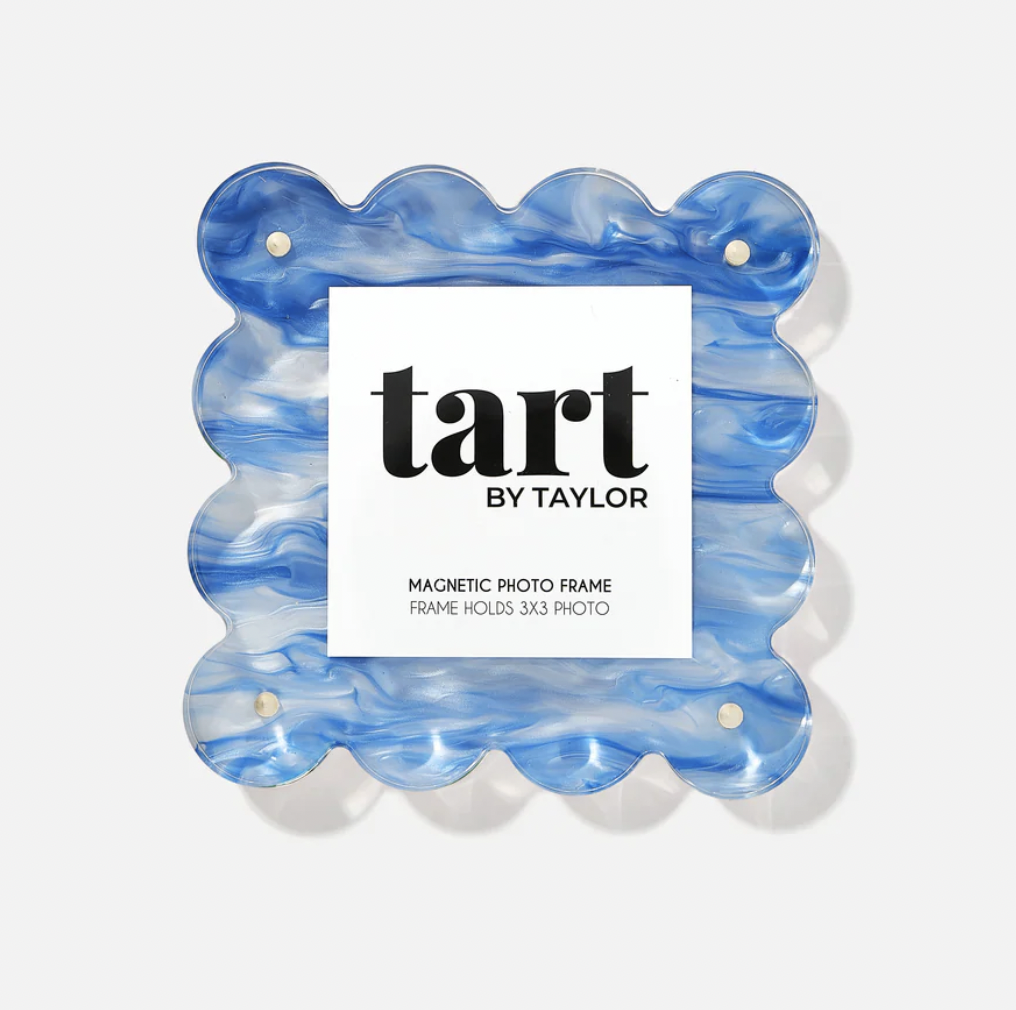 Blue Marbled Mini Acrylic Picture Frame
