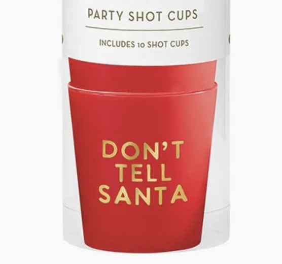 Dont Tell Santa Reusable Shot Cups
