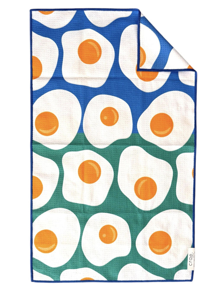 Over Easy Double Sided Tea Towel