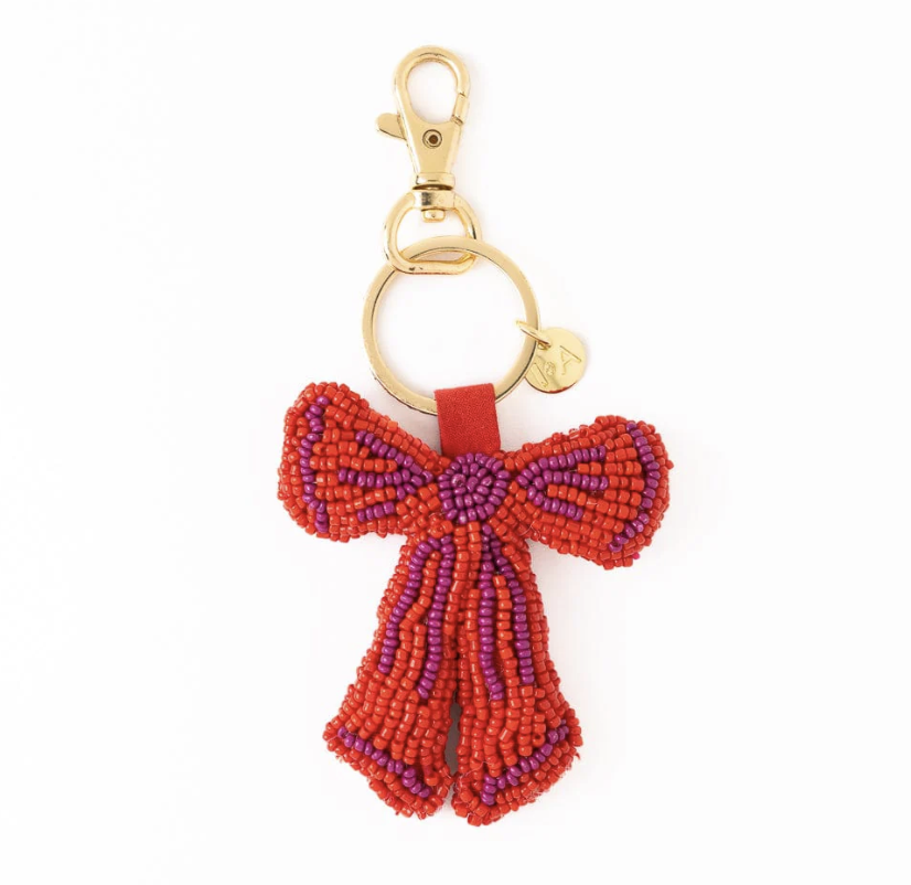 Bow Beaded Bag Charm