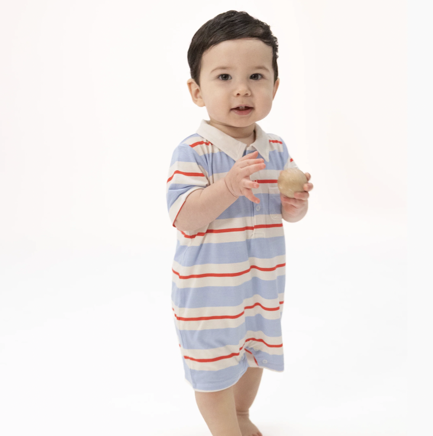 Preppy Rugby Polo Romper