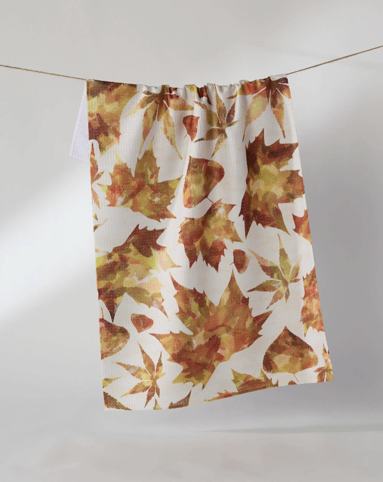Painted Fall Tea Towel