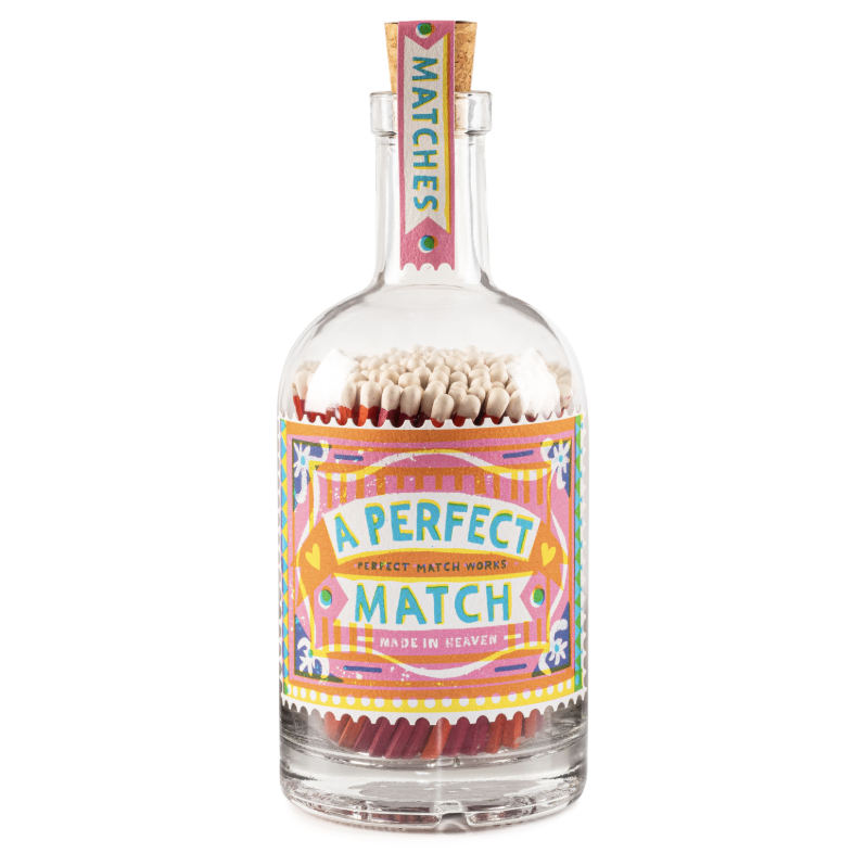 A Perfect Match | Glass Bottle - Safety Matches