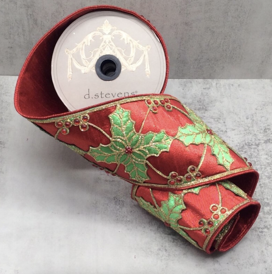 Jeweled Holly Ribbon