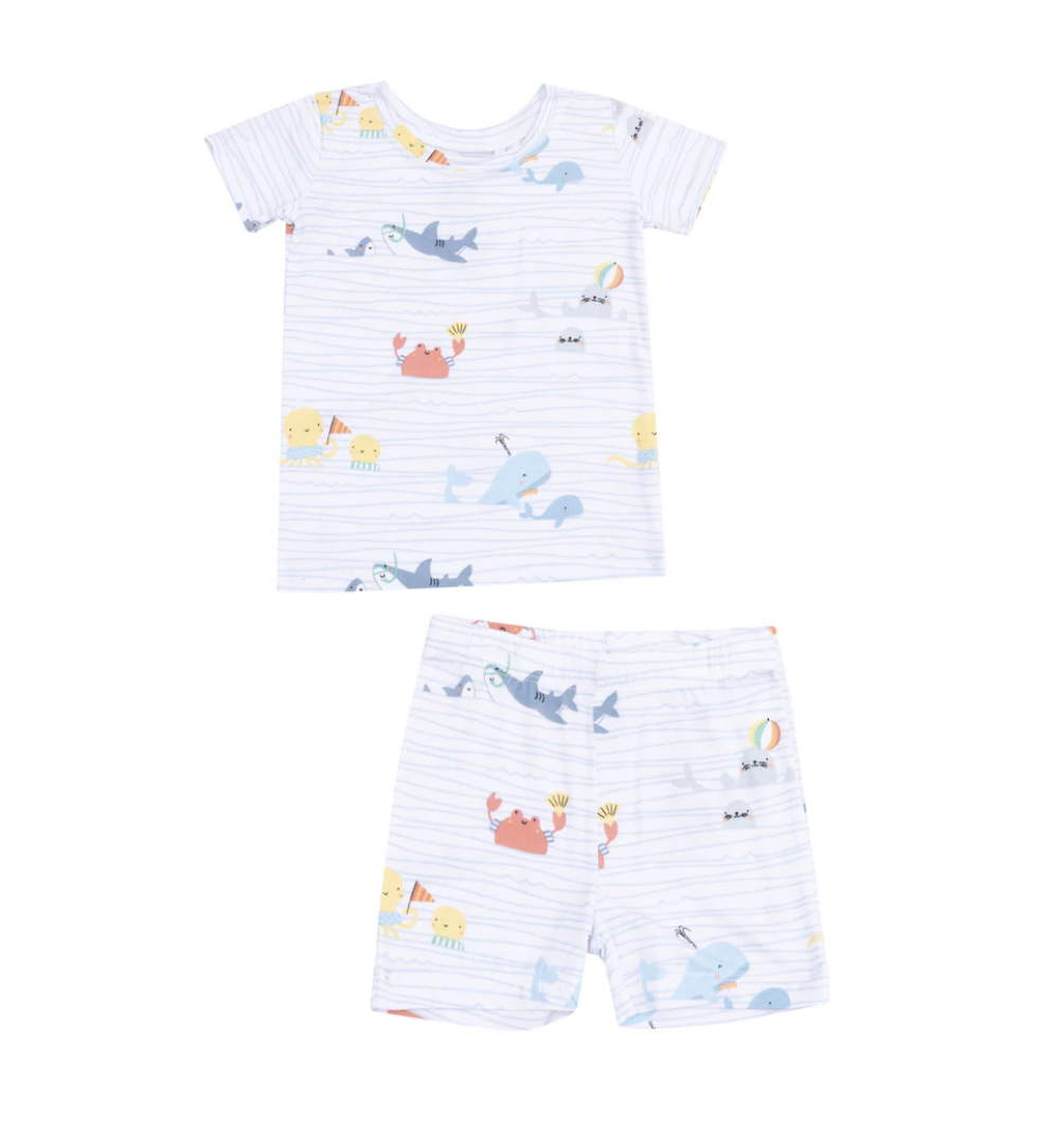 Sea Stripes Short Pajama Set