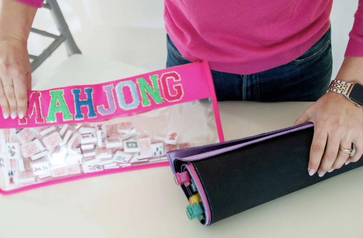 Pink Mahjong Bag