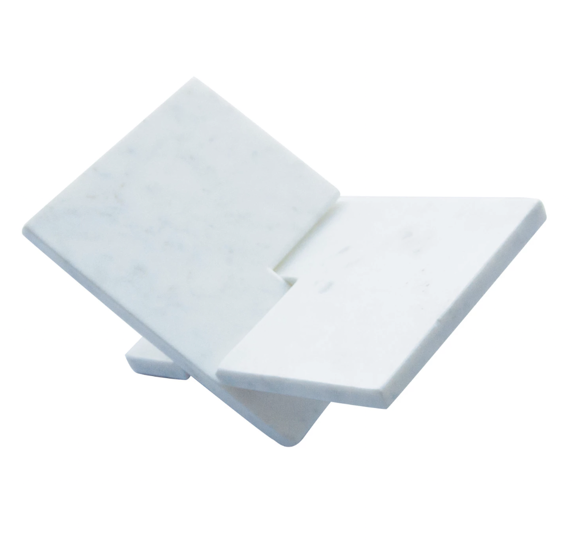 Interlocking Marble Book Holder