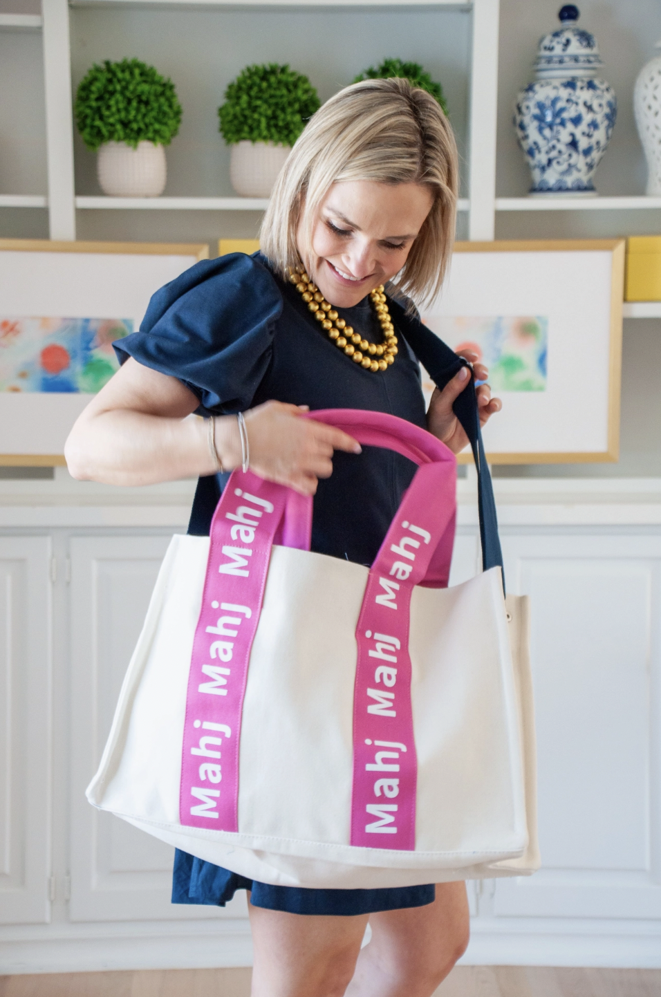 Pink Mahj-It-All Bag